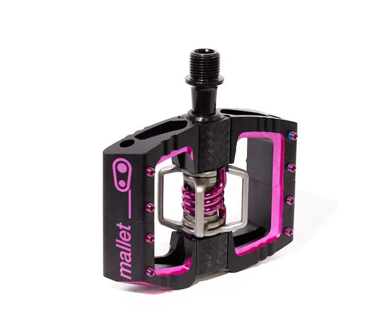 Crankbrothers Mallet DH Clip-in Mountain Bike Pedal - Black / Pink Black/Pink